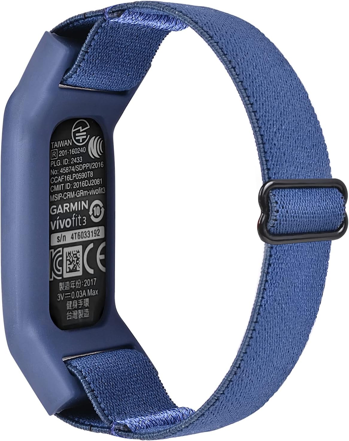 C2D JOY Stretchy Loop Strap Adjustable Elastic Nylon Wristband Compatible with Garmin Vivofit 3 Tracker-Fits 5.5-8.3inch