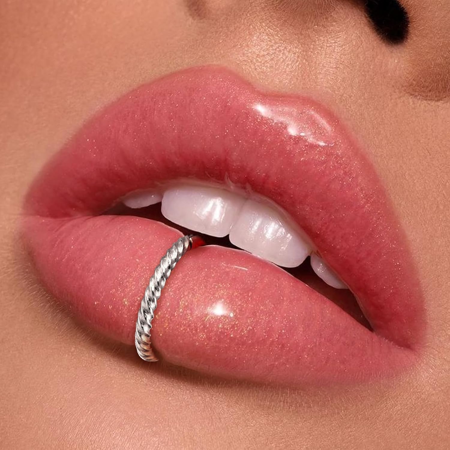 316L Stainless Steel Septum Rings Hoop for Women, 16G Stainless Steel Earrings Segment Nose Rings for Men, Cartilage Clicker Hoop for Helix, Rook, Daith, Tragus Earrings Hypoallergenic - Image 6