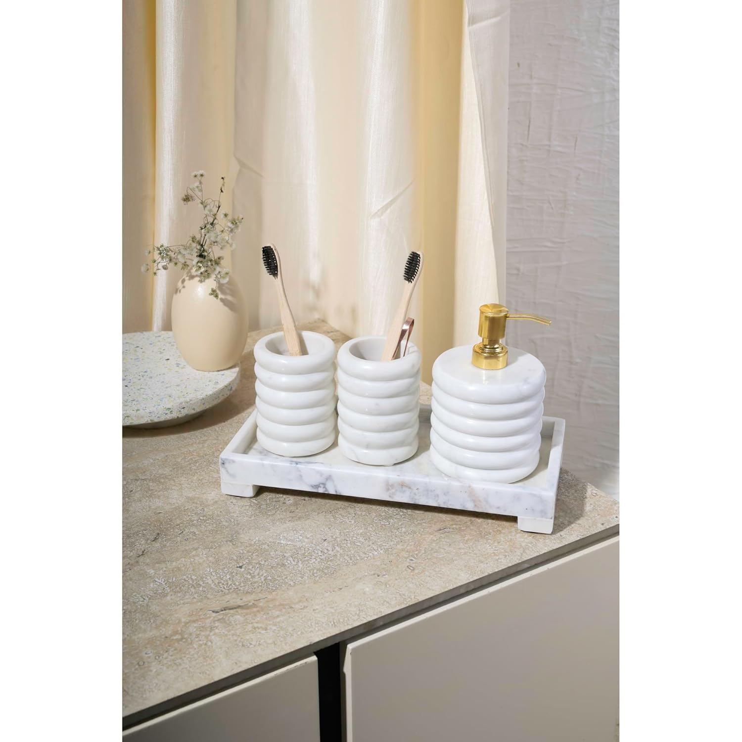 Marble Bathroom Set Luxurious Stone Marble Bathroom Accessories ...