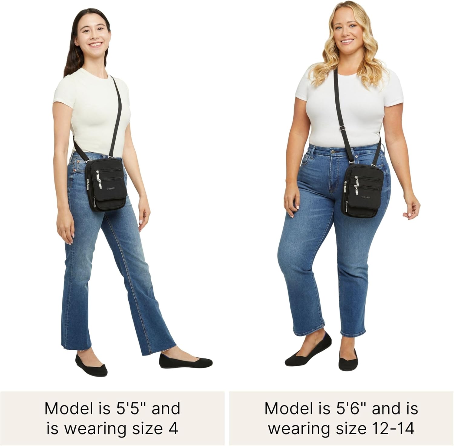 Baggallini Journey Crossbody Bags for Women 9x6 Small Lightweight Travel Handbag W/RFID
