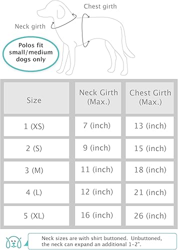 Miniatura 5 de United Pups Polo para perro (Modern Pups Gray, talla 1 XS)