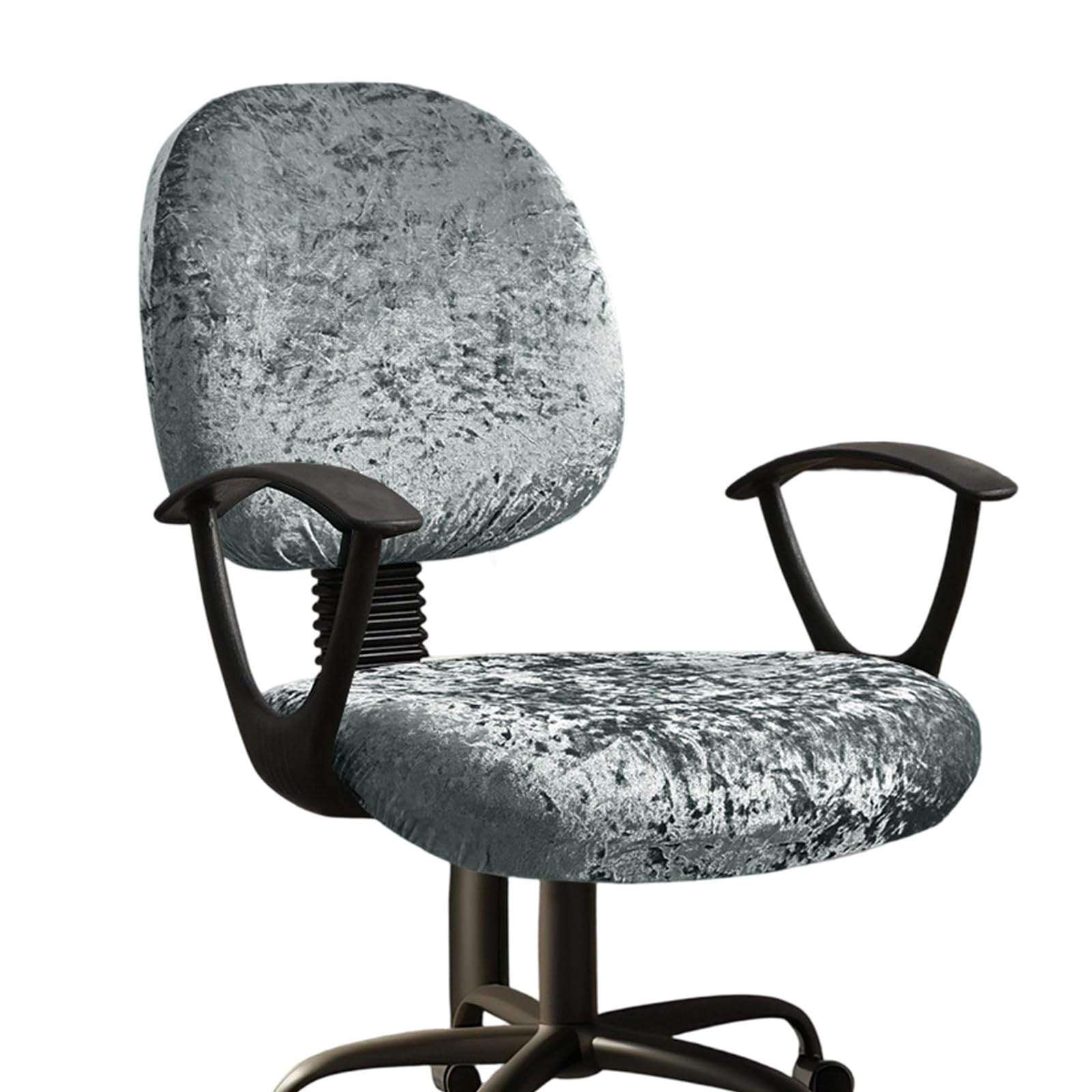 Buxuaaaa Stretchable Velvets Touch Seat Cover Fabric Quick Setups Fit Most Chairs Multiple Color Polyester Slipcovers for Chair