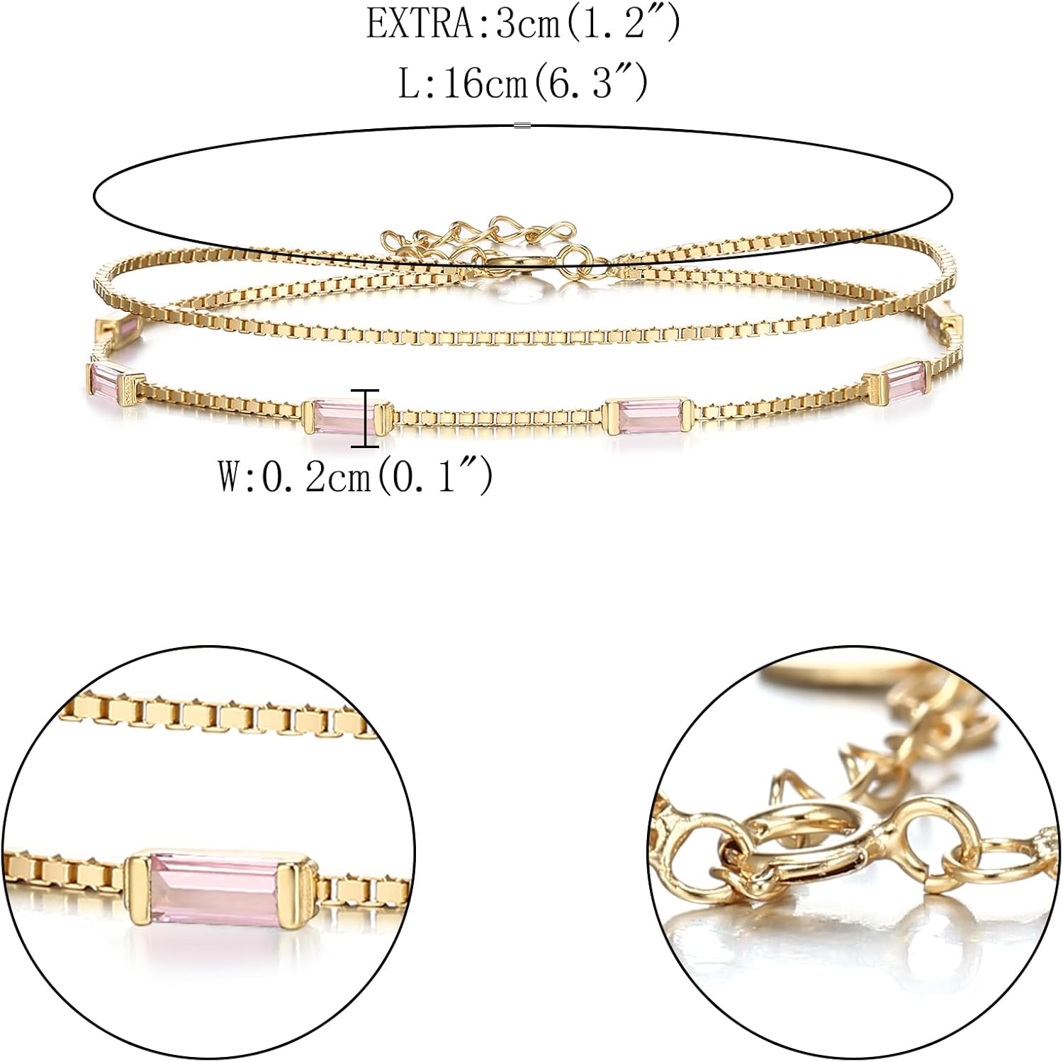 FANZE 925 Sterling Silver Birthstone Bracelets for Women, Bracelets for Women Trendy, Opal Bracelets Cubic Zirconia Bracelets, Birthday Christmas Anniversary Graduation Gifts - Image 7