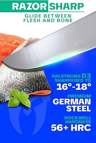 Miniatura 2 de Dalstrong Cuchillo deshuesador  Hoja flexible de 8 pulgadas  Gladiator Series Elite  Cuchillo de cocina alemán forjado de acero de alto carbono