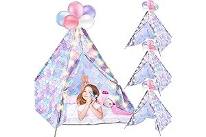 Mermaid Tent 4-Pack for Slumber Parties and Playtime