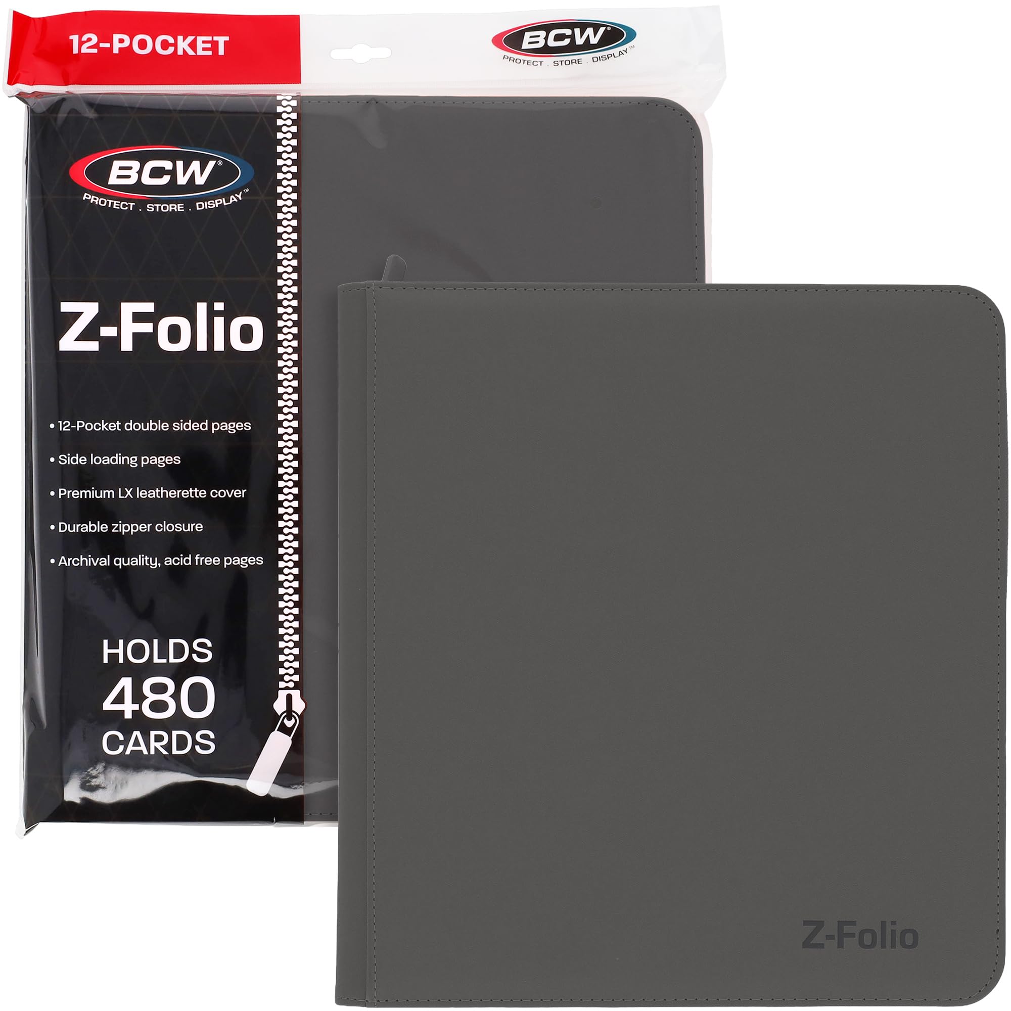 X　2冊セット Amazon.com: BCW Z-Folio LX Zipper Portfolio - Premium Gray