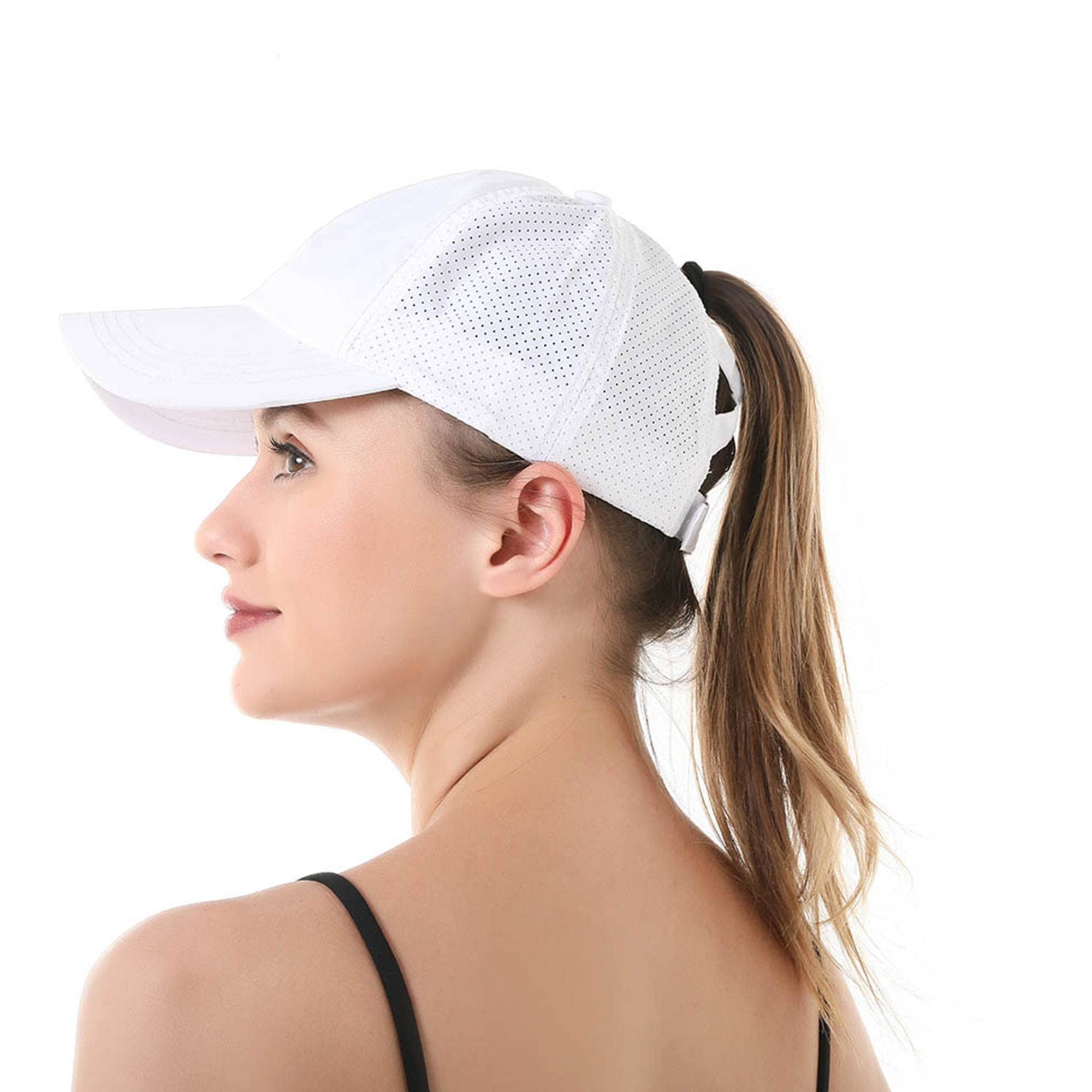 Adicloz Gorra Mujer Verano Cola de Caballo, Gorras Beisbol Ajustable Malla Transpirable, Gorra Deporte Secado Rápido para Running, Golf, Camping