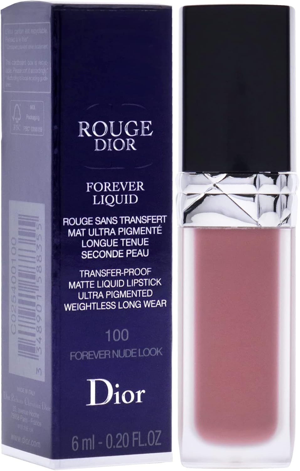 ROUGE DIOR FOREVER liquid 100 forever nude 6 мл