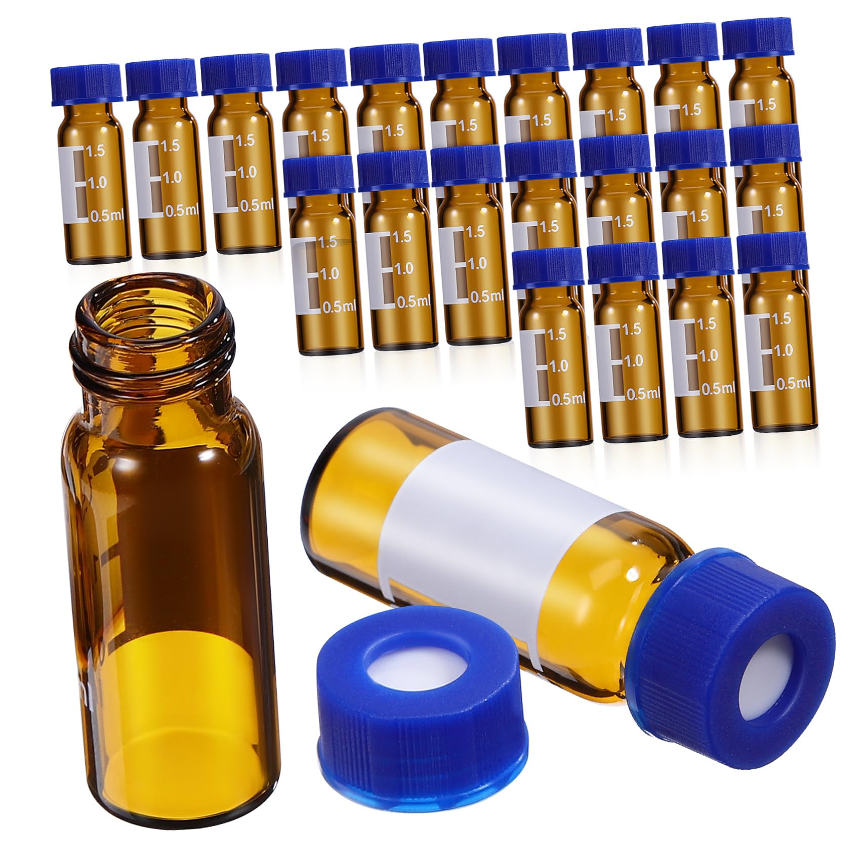 OUNONA 500stücke Kleine Glasfläschchen Mit Deckel Braune Vials Für Flüssigkeiten Und Proben Für Und Experimente Mit Dichtungsring Für Auslaufsichere Aufbewahrung