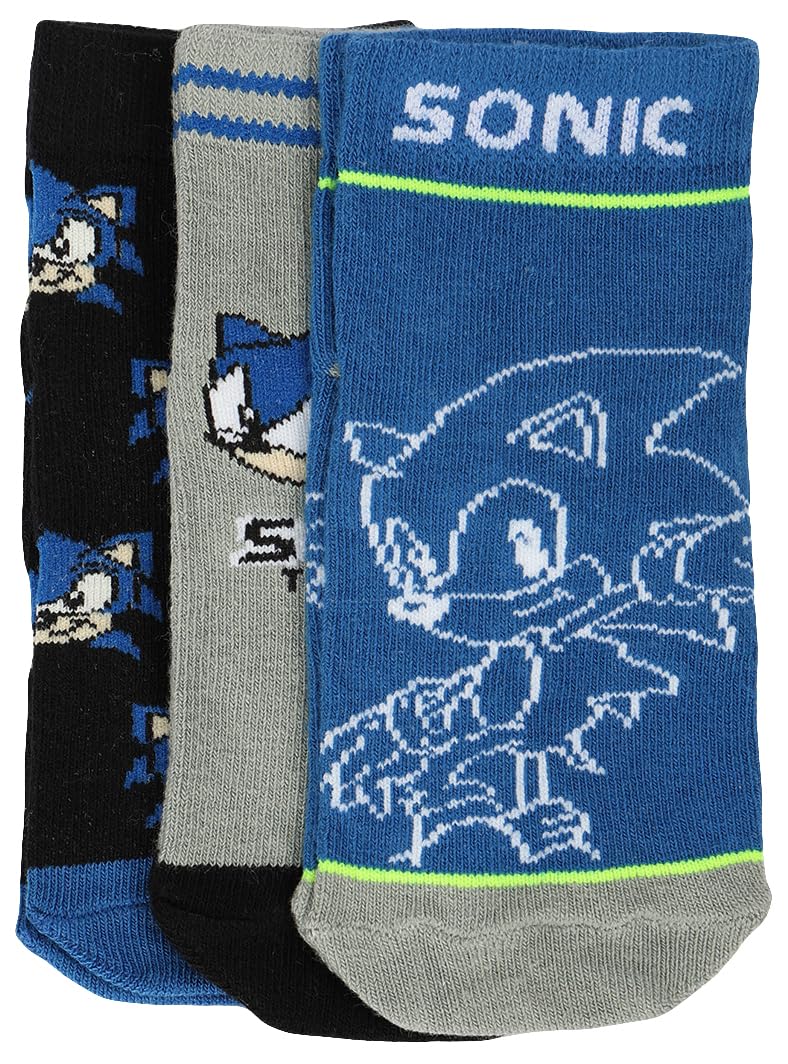 MaxBoys Sonic Printed Ankle Length Socks - Pack of 3
