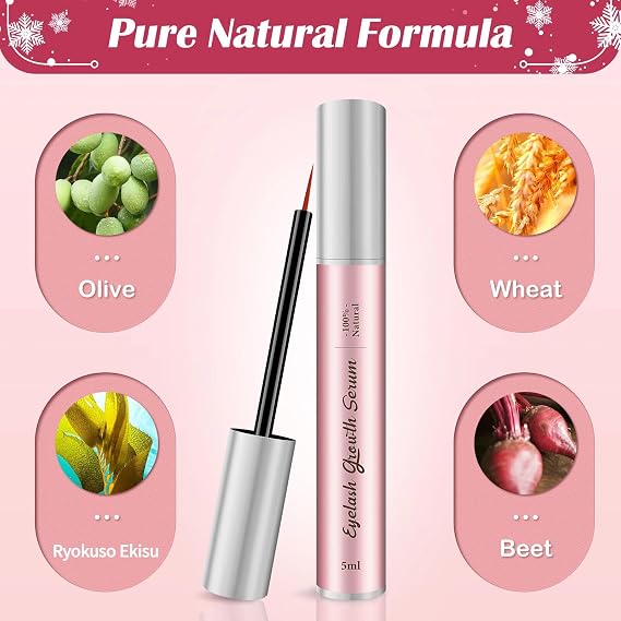 Eyelash Growth Serum, Eyebrow & Lash Serum for Longer and Thickness,5ml