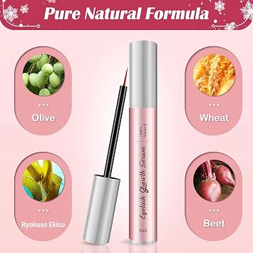Eyelash Growth Serum, Eyebrow & Lash Serum for Longer and Thickness,5ml