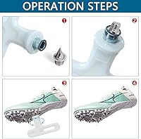 Vista 5 de Los picos de pista están hechos de acero y en forma de pirámide de 1/4 pulgadas, son un repuesto de pinchos desgastados para Sprint, Cross Country