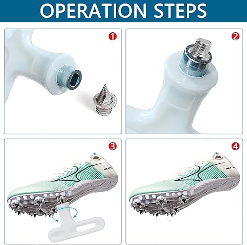 Miniatura 24 de Los picos de pista están hechos de acero y en forma de pirámide de 1/4 pulgadas, son un repuesto de pinchos desgastados para Sprint, Cross Country