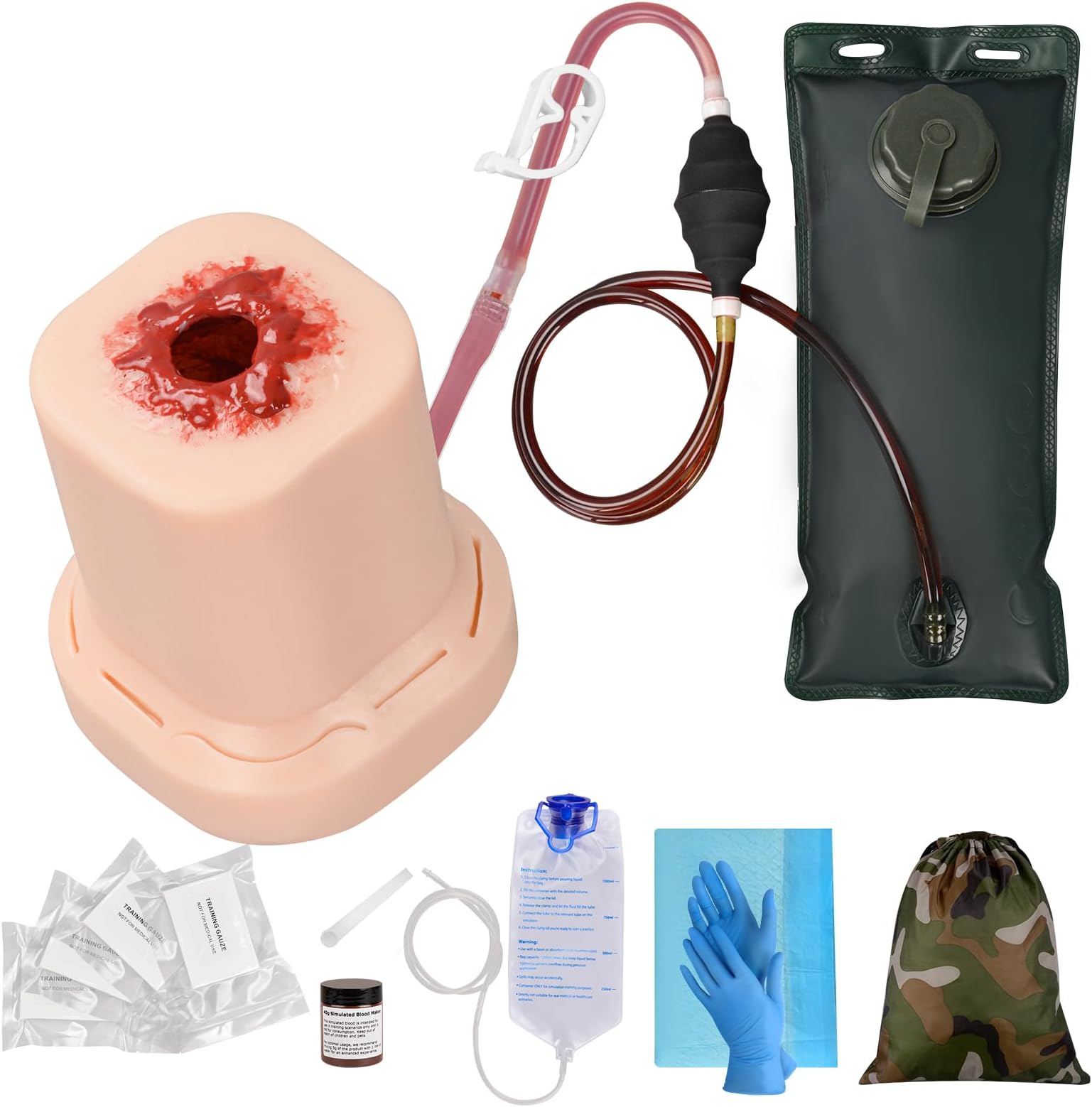 Gunshot Wound Packing Trainer, Stop The Bleed Training Kits, Bleeding Control Simulator for Emergency Wound Management Training