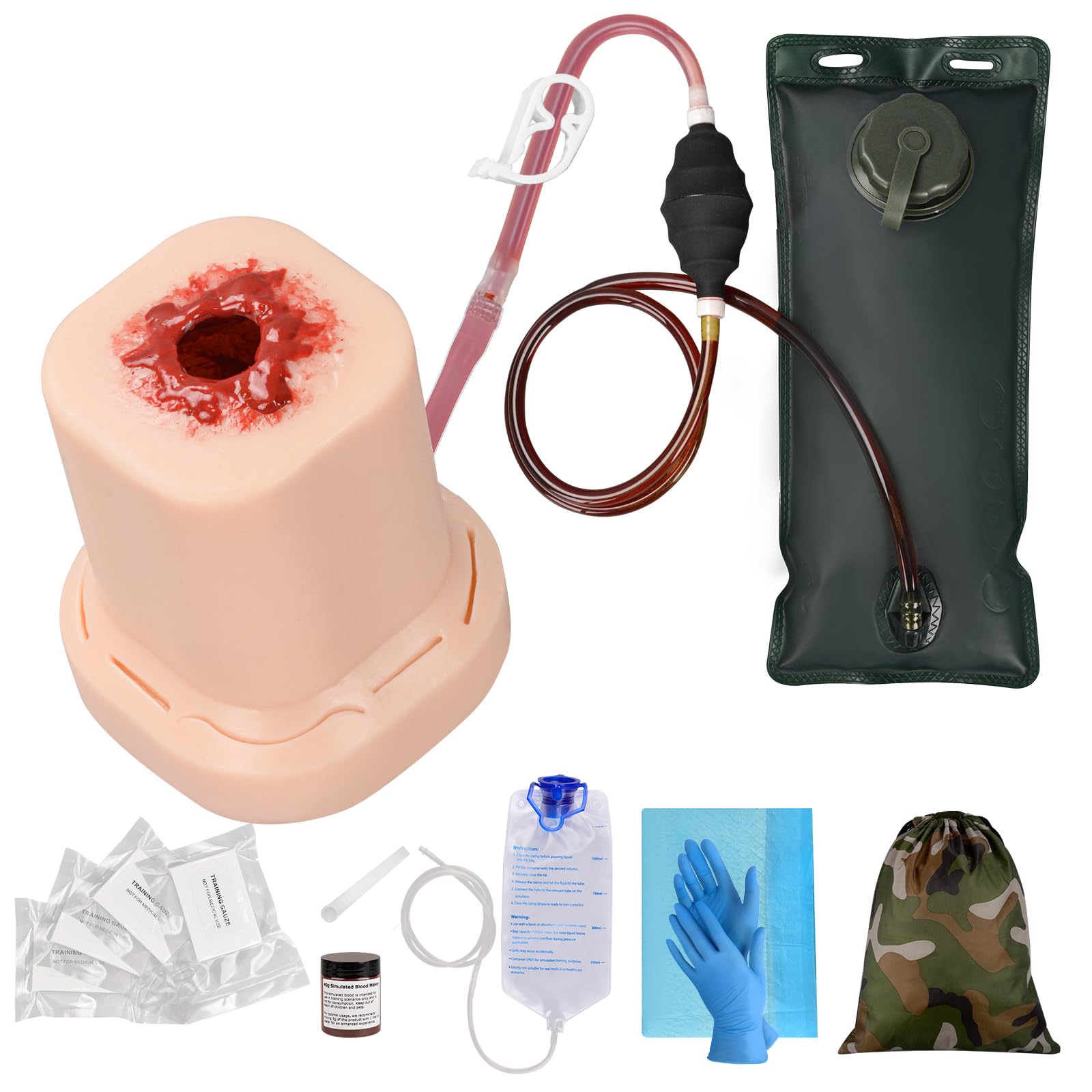 Gunshot Wound Packing Trainer, Stop The Bleed Training Kits, Bleeding Control Simulator for Emergency Wound Management Training