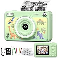 Macchina Fotografica Bambini Istantanea, 2.4" Schermo Fotocamera Istantanea con 32GB Scheda