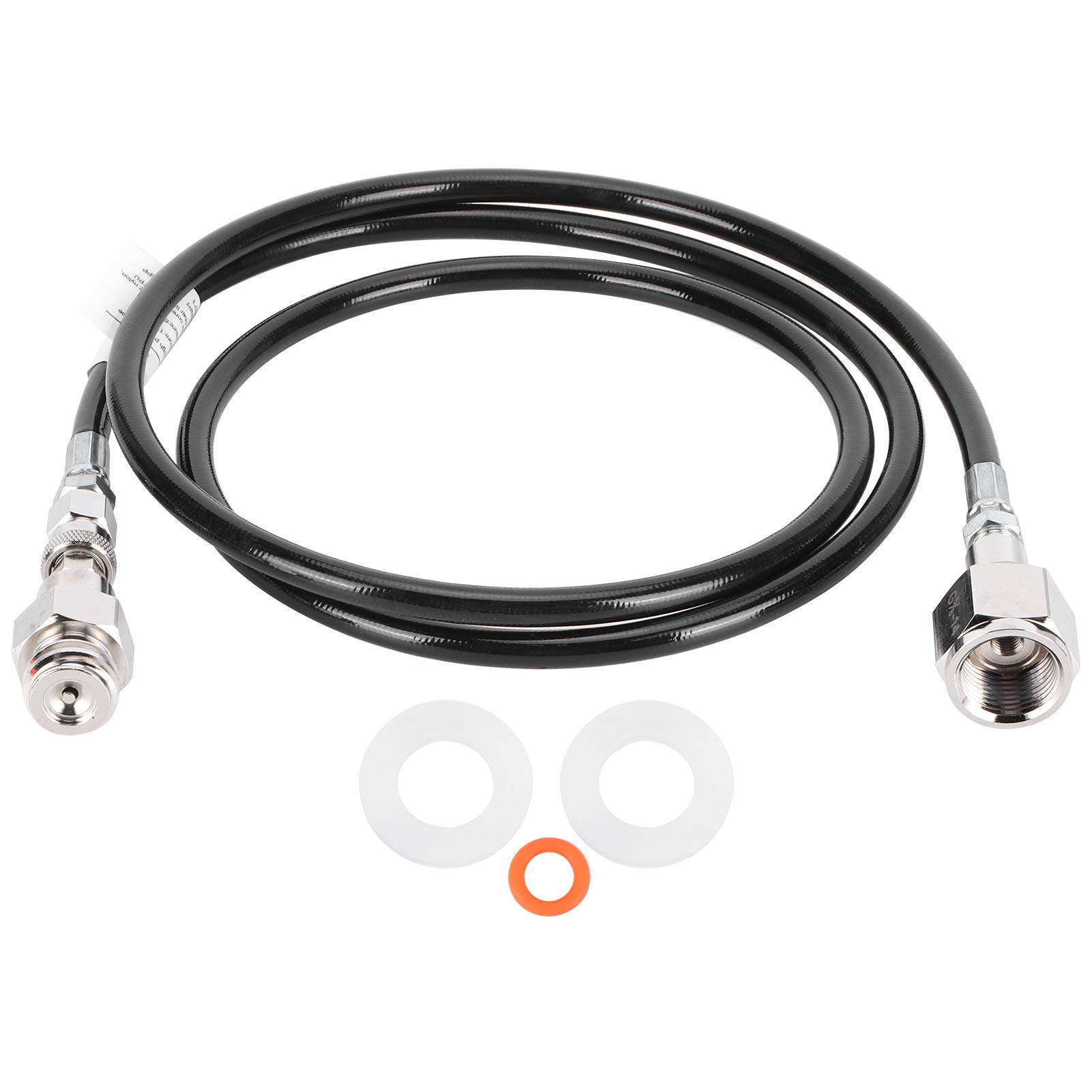 Uniwersalny adapter węża zewnętrznego CO2 ze stali nierdzewnej G5/8-14 1,5 m adapter do maszyny sodowej wąż podłącz urządzenie do sody do dużego zbiornika Co2 bezpośrednio 17000 psi