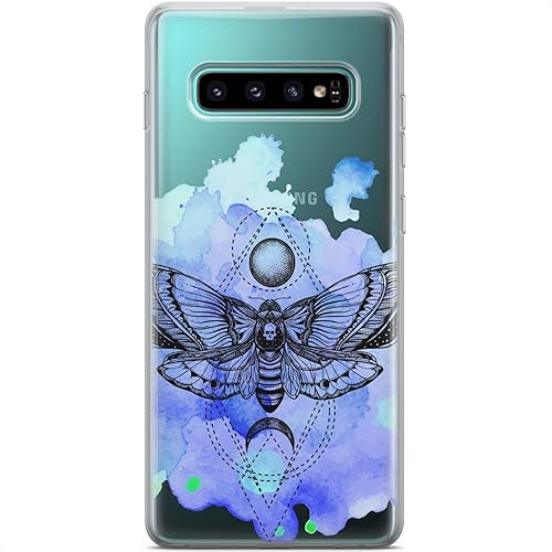 Miniatura 7 de Funda de teléfono compatible con Samsung Galaxy S23 Ultra S22 5G S21 FE S20 S10 Note 20 acuarela flexible ligera muertes cabeza polilla cubierta
