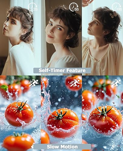 Miniatura 4 de FLATIC Cámaras para fotografía, cámara digital 6K 64MP con WiFi y micrófono para Youtuber, cámara de vlogging con zoom 16X con pantalla abatible de