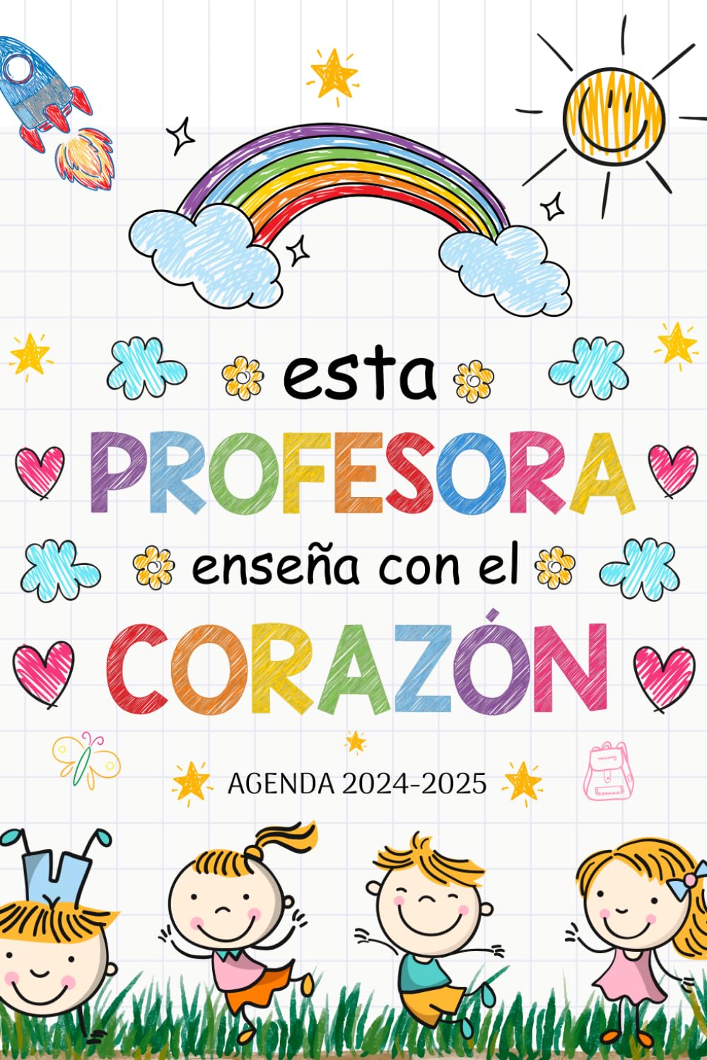Agenda Profesora Infantil 2024 2025: Regalo para maestra de primaria | planificador semanal y mensual | formato pequeño a5 | una semana en dos páginas | 12 meses | cuaderno del profesor
