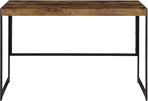 Miniatura 4 de Coaster Home Furnishings Estrella - Madera de ingeniería - Escritorio de 47 pulgadas con estilo granja, patas de metal metálico y parte superior