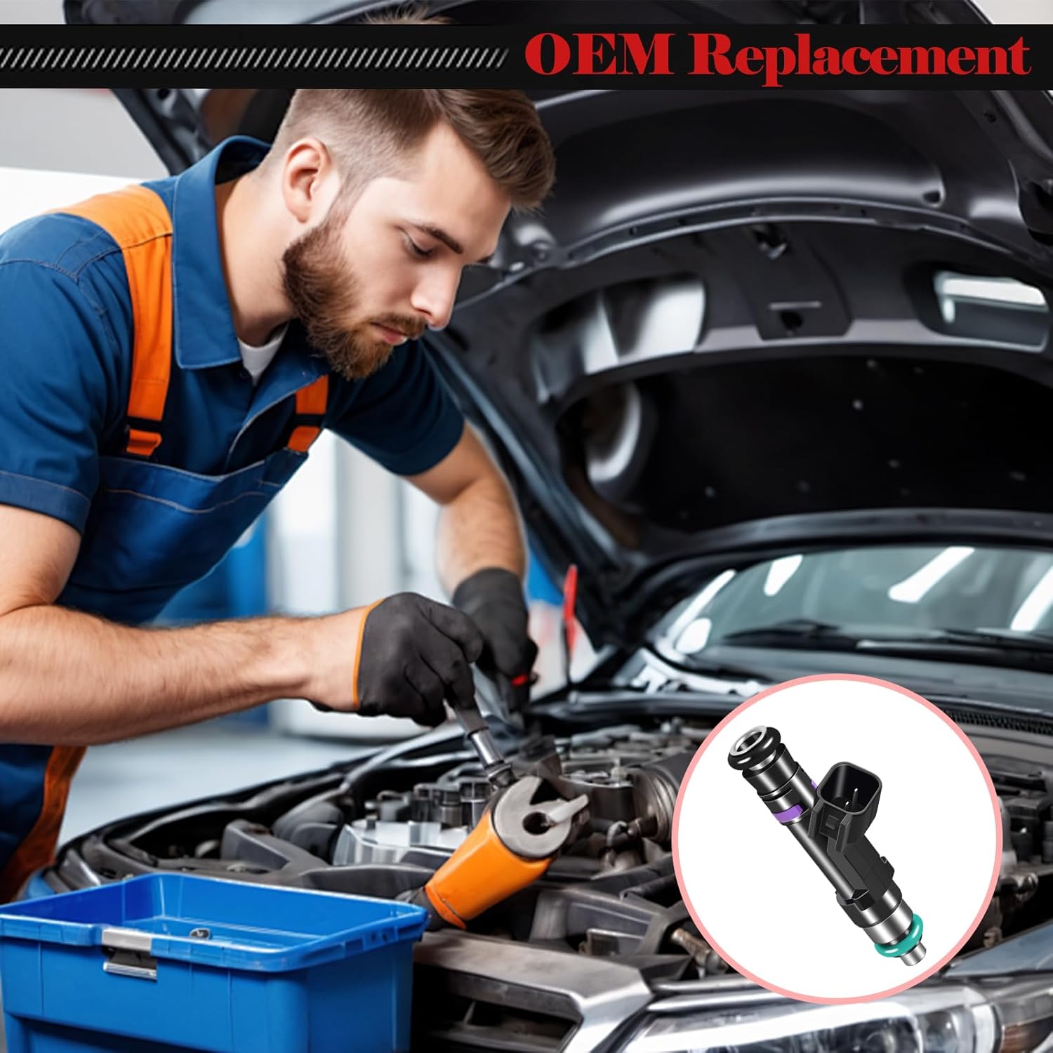 Fuel Injectors 0280158140 Set of 8 Compatible with Ford Expedition 2007-2008, for Lincoln Navigator 2007-2008 Automotive Injectors FJ1008