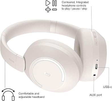 MIXX StreamQ C2 Over-Ear Wireless Stereo Headphones, Sand