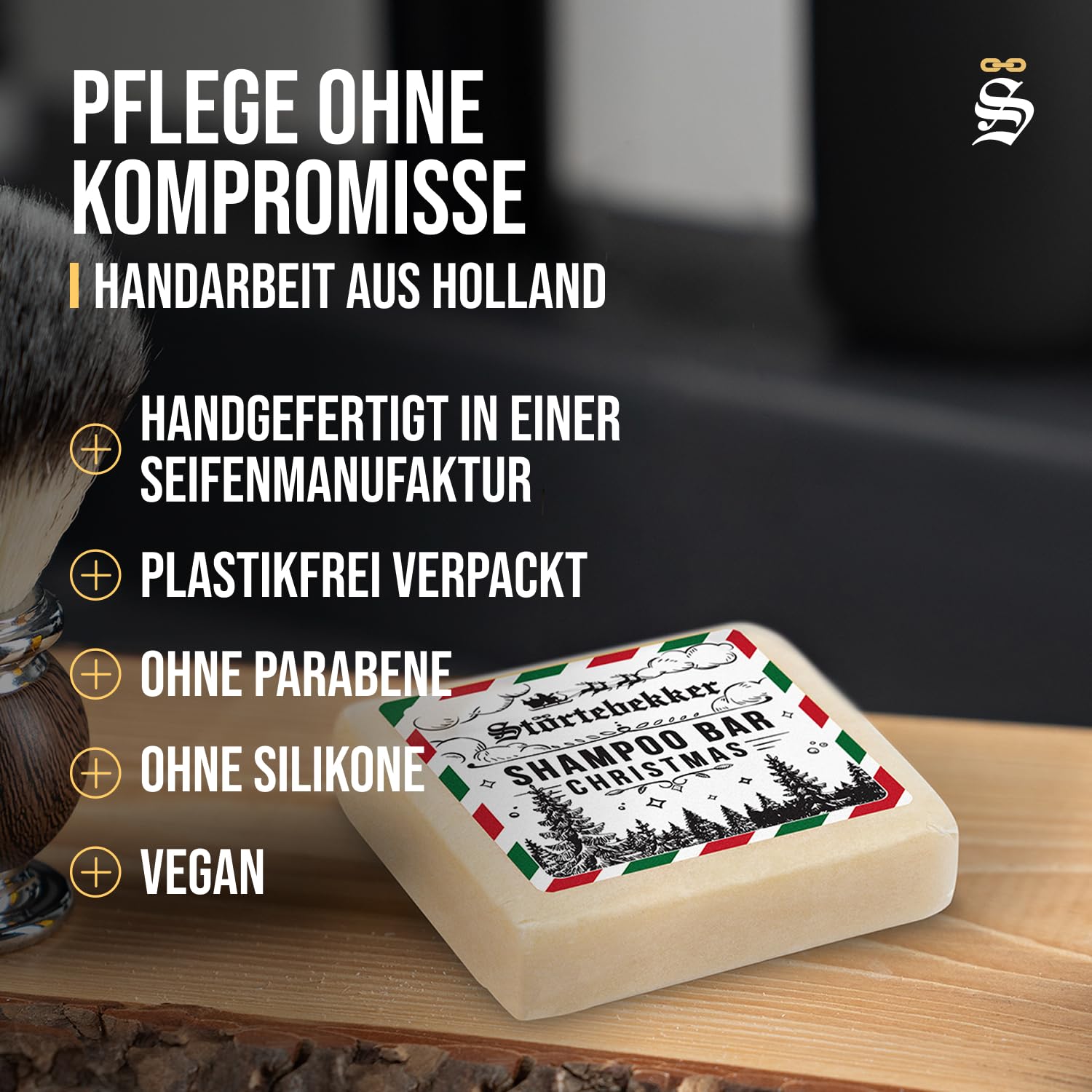 Störtebekker® Premium Shampoo Bar Weihnachtsedition Zimt-Orange Duft (6x) - Festes Shampoo Herren & Damen - 3in1 Duschseife Männer für Haare, Kopfhaut & Bart - vegan, handgefertigt - 6x100g