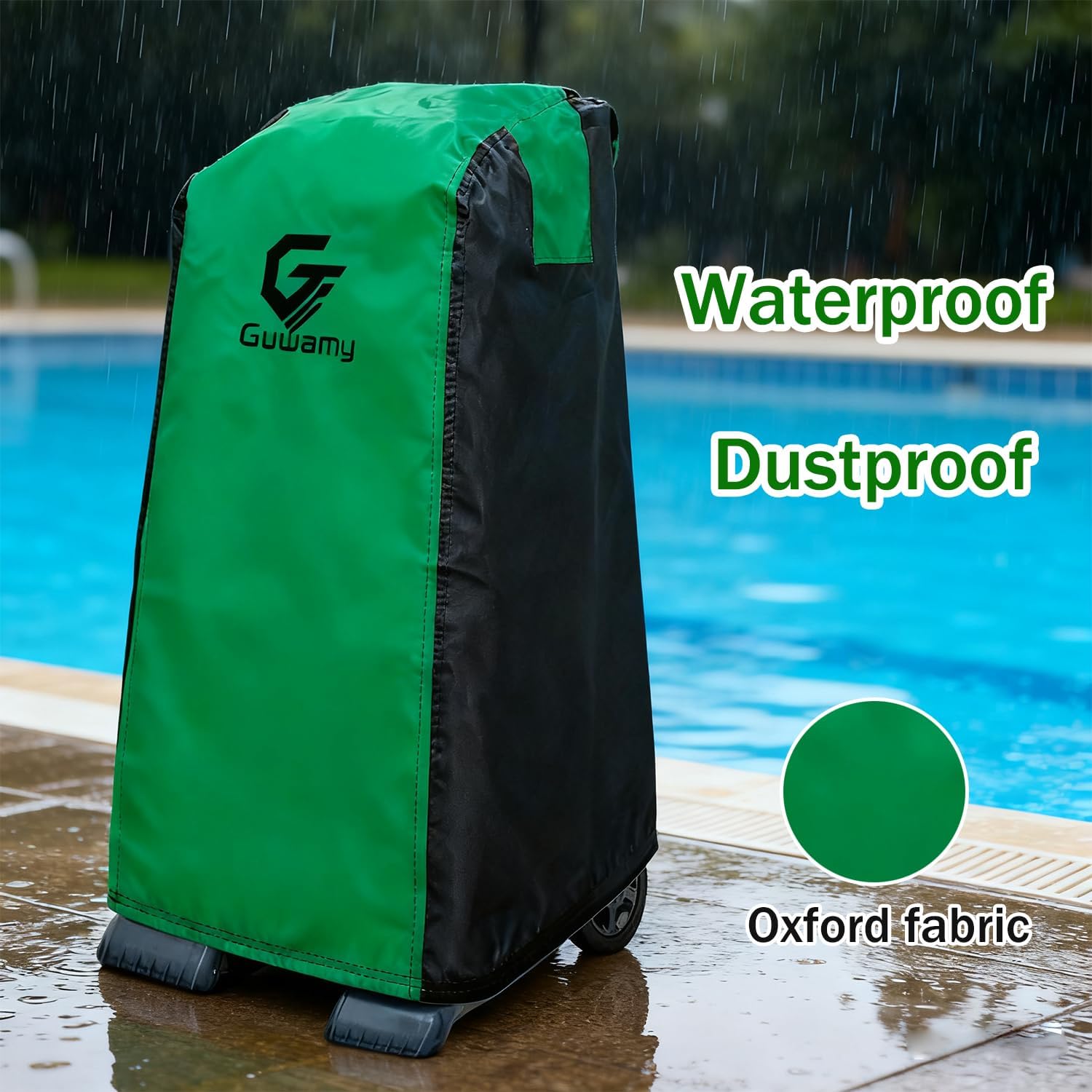 Classic Pool Cleaner Caddy Cover – UV & Weather Resistant with Grab Handle, Fits Most Robotic Pool Cleaners | Green