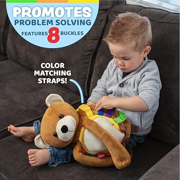 Buckle Toys - Billy Bear Backpack and Bongo Square Bundle