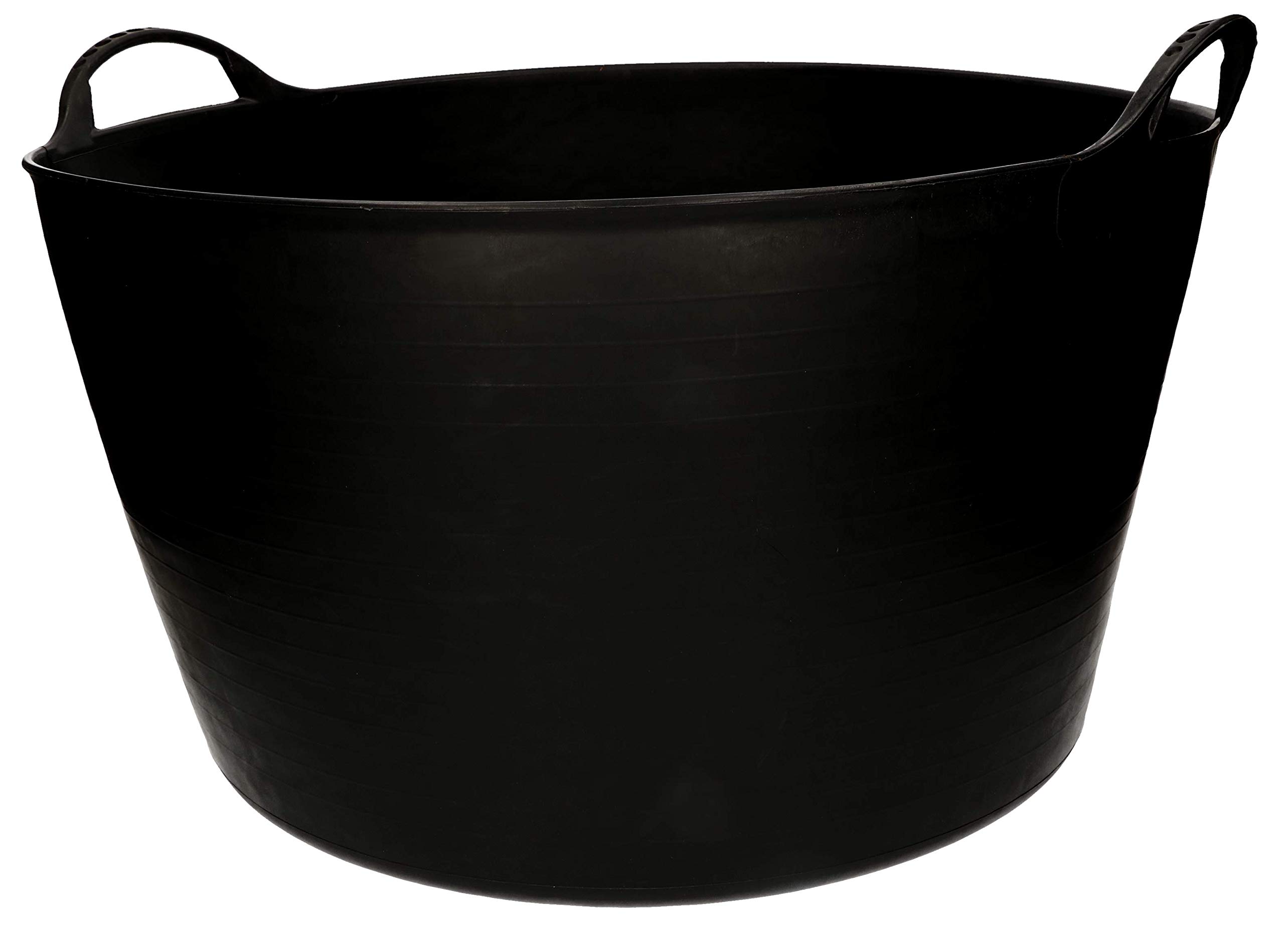 KOTARBAU® Cestino da giardino in gomma elastico, 55 l, con manici, universale, flessibile, colore: nero