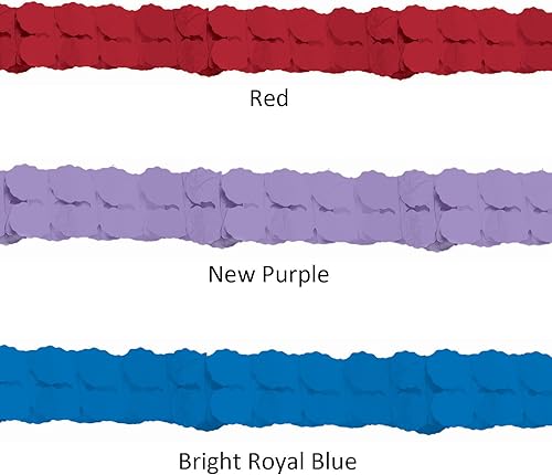 Miniatura 3 de Guirnalda decorativa de papel de fiesta arco iris, 12 pulgadas.