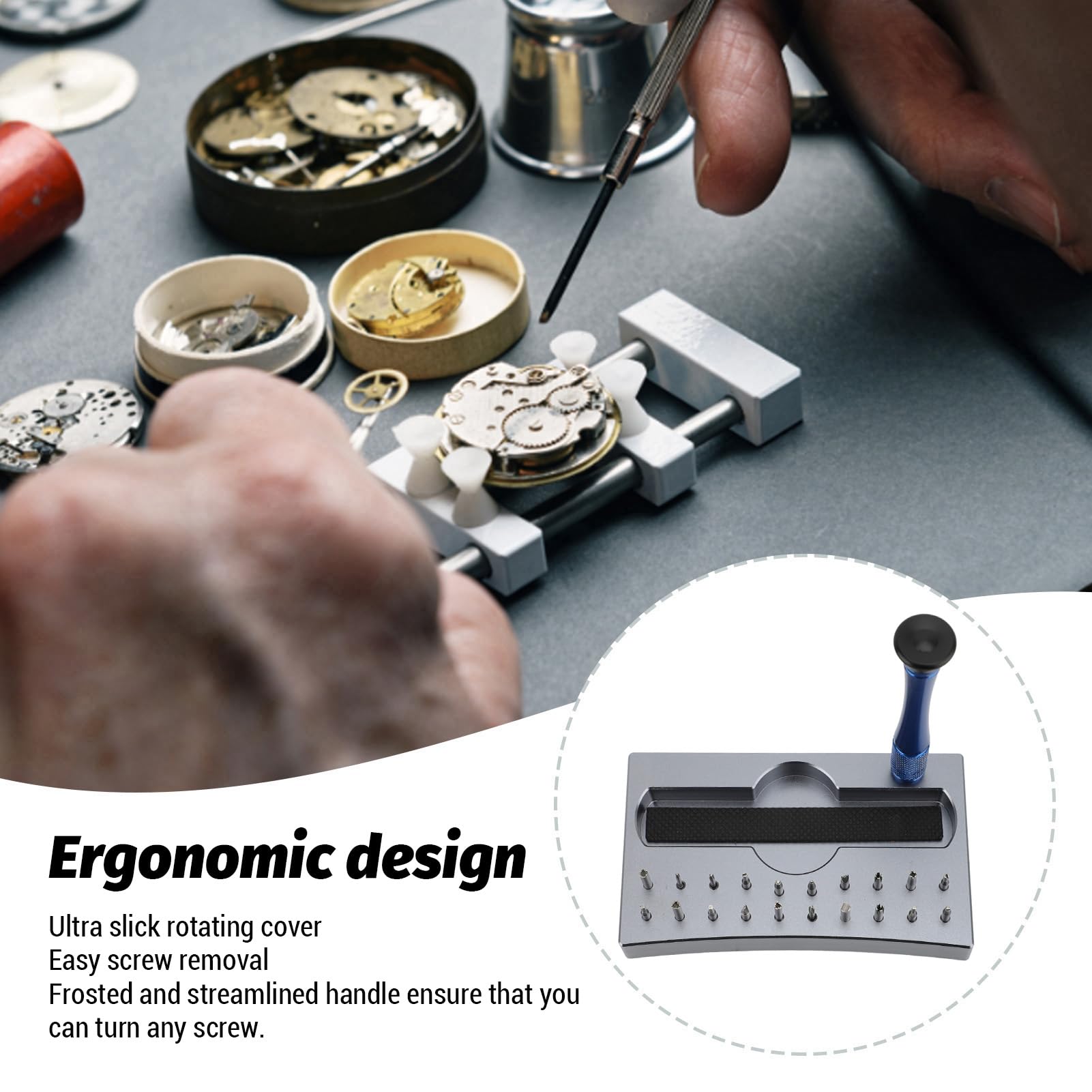 Set di Cacciaviti 20 in 1, Kit di Cacciaviti con Punta di Precisione con Cappuccio Girevole Ergonomico e Punte in Metallo, Kit di Riparazione Completo per Telefoni, Laptop,