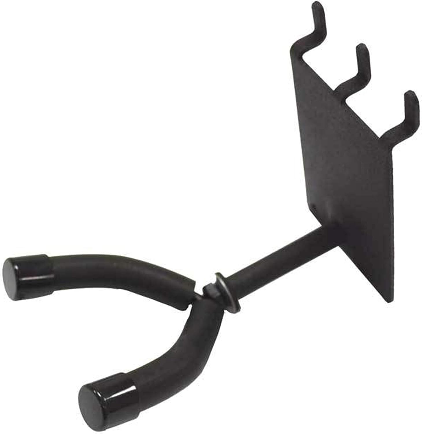 Metal 2" Ukulele/Mandolin Grabber/Hanger – Slatwall and Pegboard Mount Display (Quantity 5) (5, Black)
