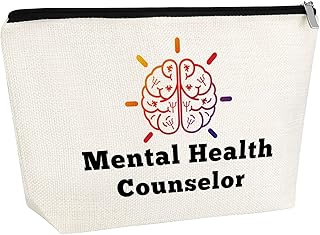 Counselor Gifts For Woman Makeup Bag Psychology Gifts Therapist Appreciation Gift Cosmetic Bag Mental Health School Counselor Gifts Psychologist Birthday Retirement Graduation Gift Travel Makeup Pouch