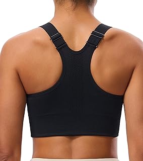 Sports Bras for Women High Support Racerback Seamless Sports Bra Adjustable Straps Yoga Bra Padded Workout Bra
