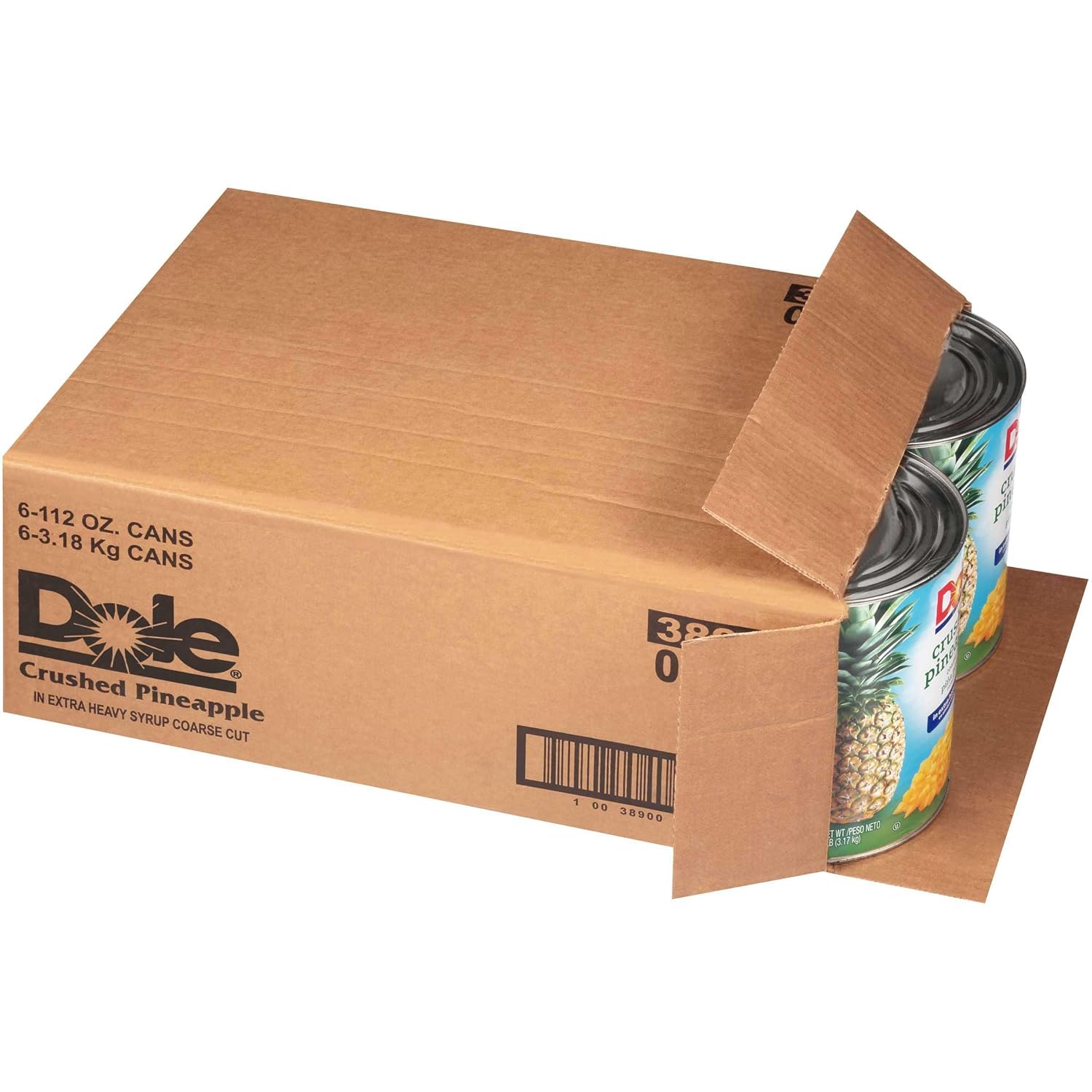 Dole Pineapple Crushed In Extra Heavy Syrup, 106 Ounce, 6 Per Case