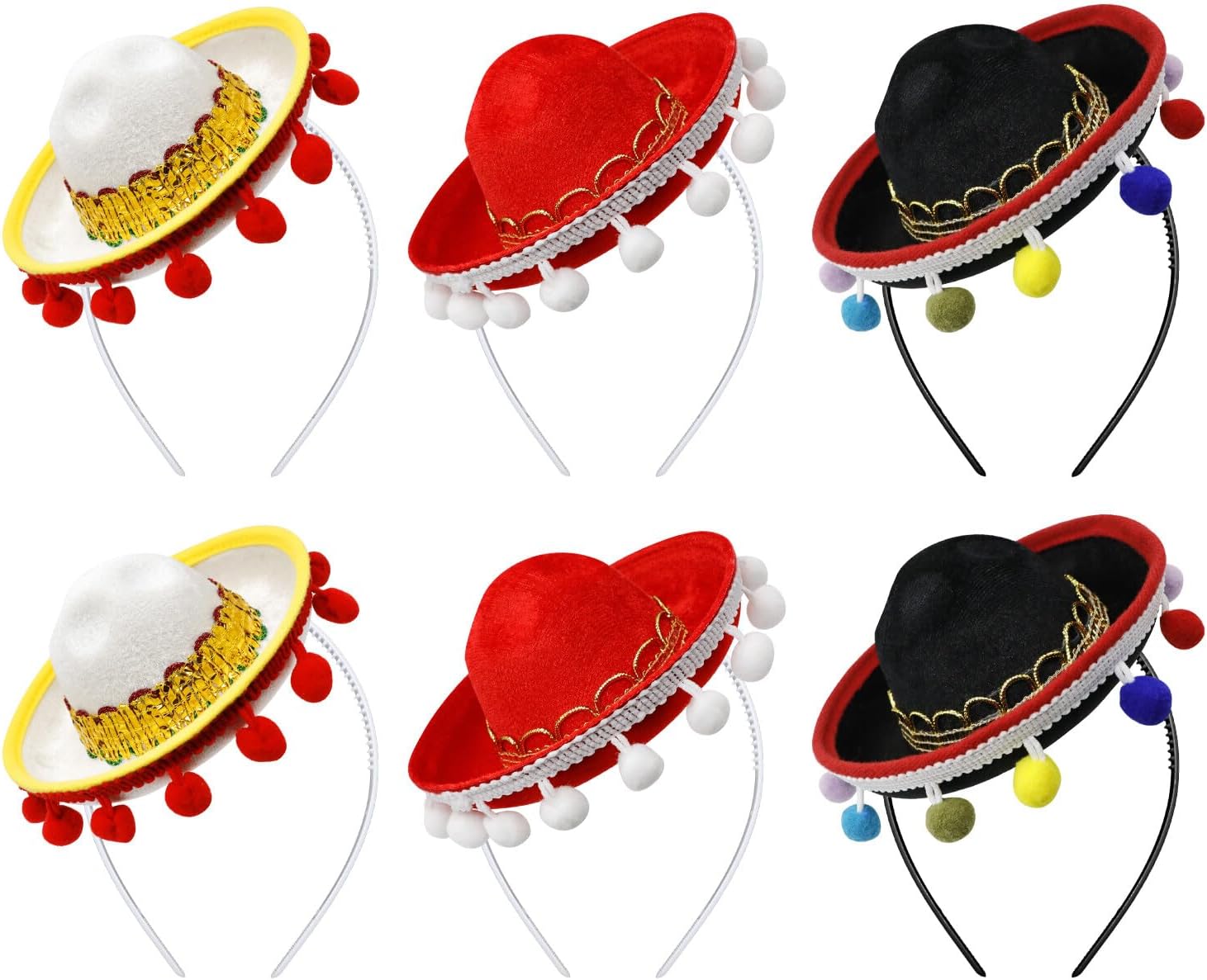 MOLOCH Cinco De Mayo Stirnband – Mit Sombrero, Kaktus Und Kristallen, Mexikanisches Fiesta-Accessoire