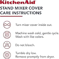 Vista 6 de KITCHENAID Funda ajustable para batidora de pie inclinable con bolsillo de almacenamiento, acolchada 100% algodón, 14.4 x 18 x 10 pulgadas