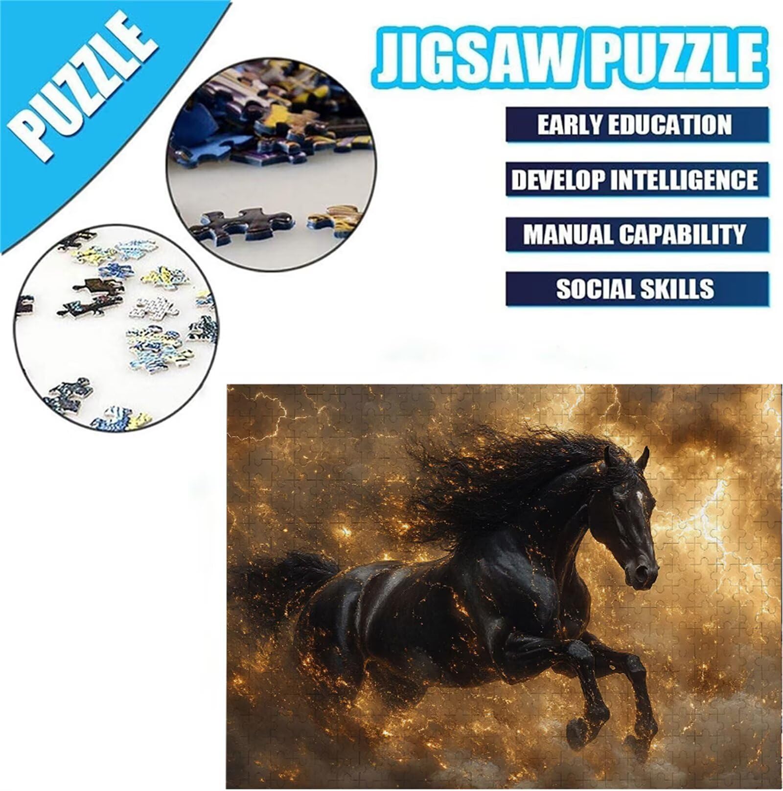 Puzzle 1000 sztuk dorośli zwierzę puzzle drewniane klasyczne niemożliwe edukacyjne układanka ćwiczenie pamiętnik i intuicja wielkanocny prezent, z plakatem w zestawie kompaktowe pudełko może do