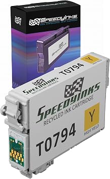 SPEEDYINKS Remanufactured Ink Cartridge Compatible with Epson T079420 T-079420 T 079420 810 Pages Yellow for use in Stylus Photo 1400, Artisan 1430