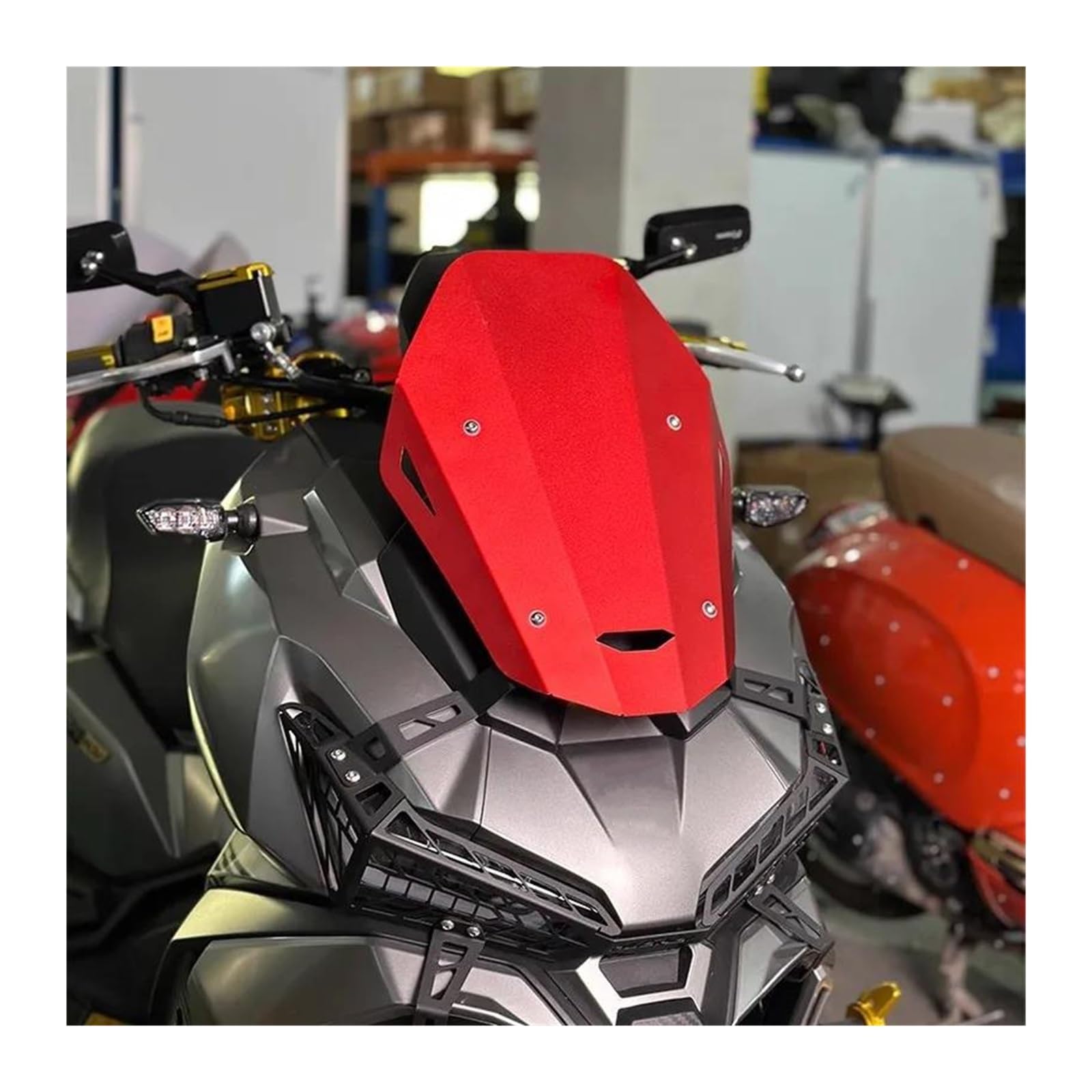 Dla SYM Motocykla HUSKY 150ADV Wersja Podniesiona Szyba Owiewka Przednia Deflektory Wiatru Przedłużenie szyby motocykla(Blue)