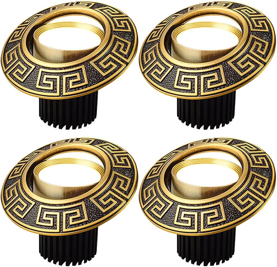 2.5in 3.5in Angled Adjustable Spotlights Pack of 4,Chinese Style Brass Canless Eyeball Downlight 3W,5W,7W,10W,12W Rotatable Recessed Ceiling Lights,3 Color Temperature