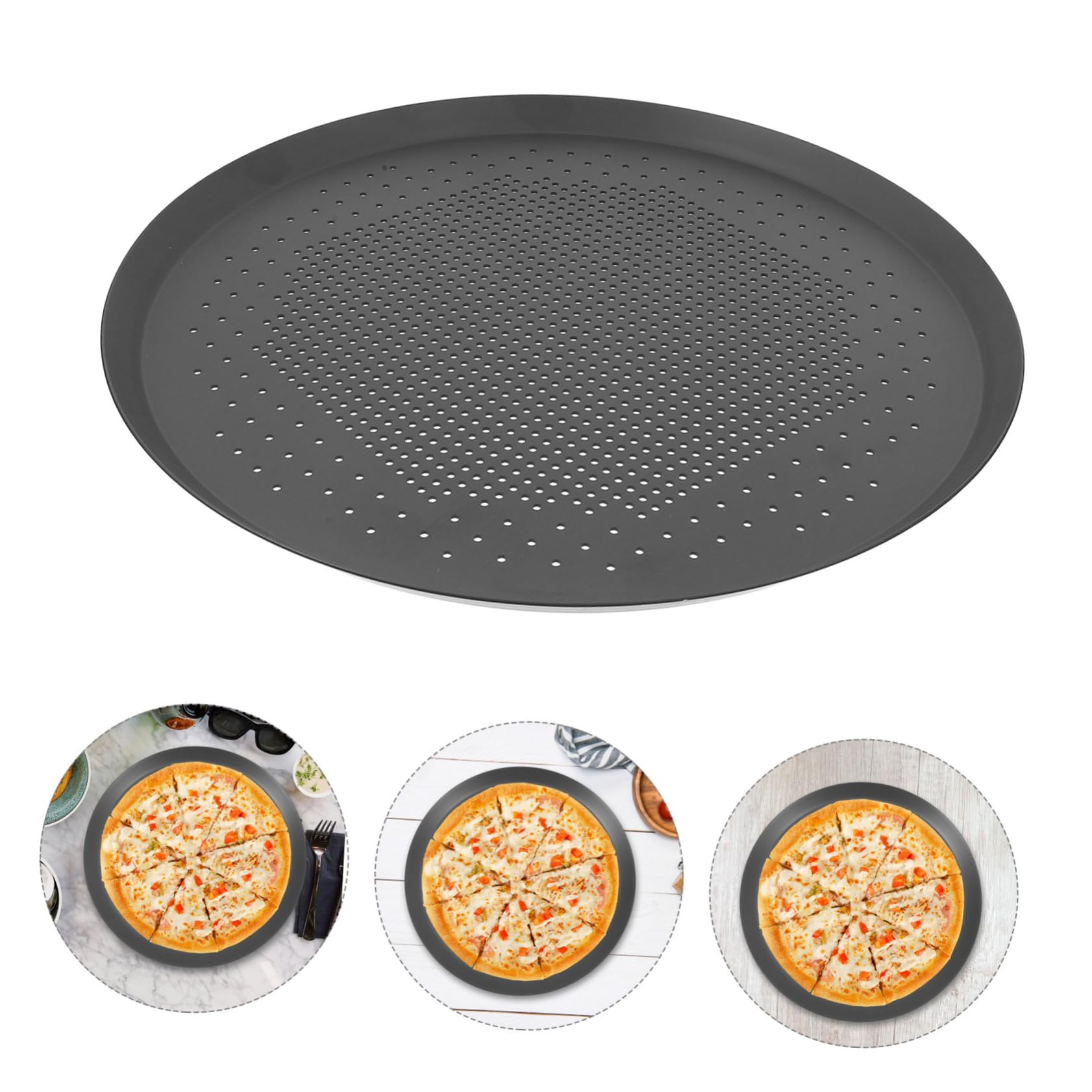 Pizza Blech Rund Mit Löchern Pizzablech Aus Aluminiumlegierung Für Backofen Pizzabackform Antihaft Backzubehör Für Pizza Kuchen Und