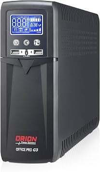 Orion 1000VA/600W UPS Battery Backup and Surge Protector, 10 Outlets, Computer Uninterruptible Power Supply Units, Cpap Power Supply, Universal Power Supply