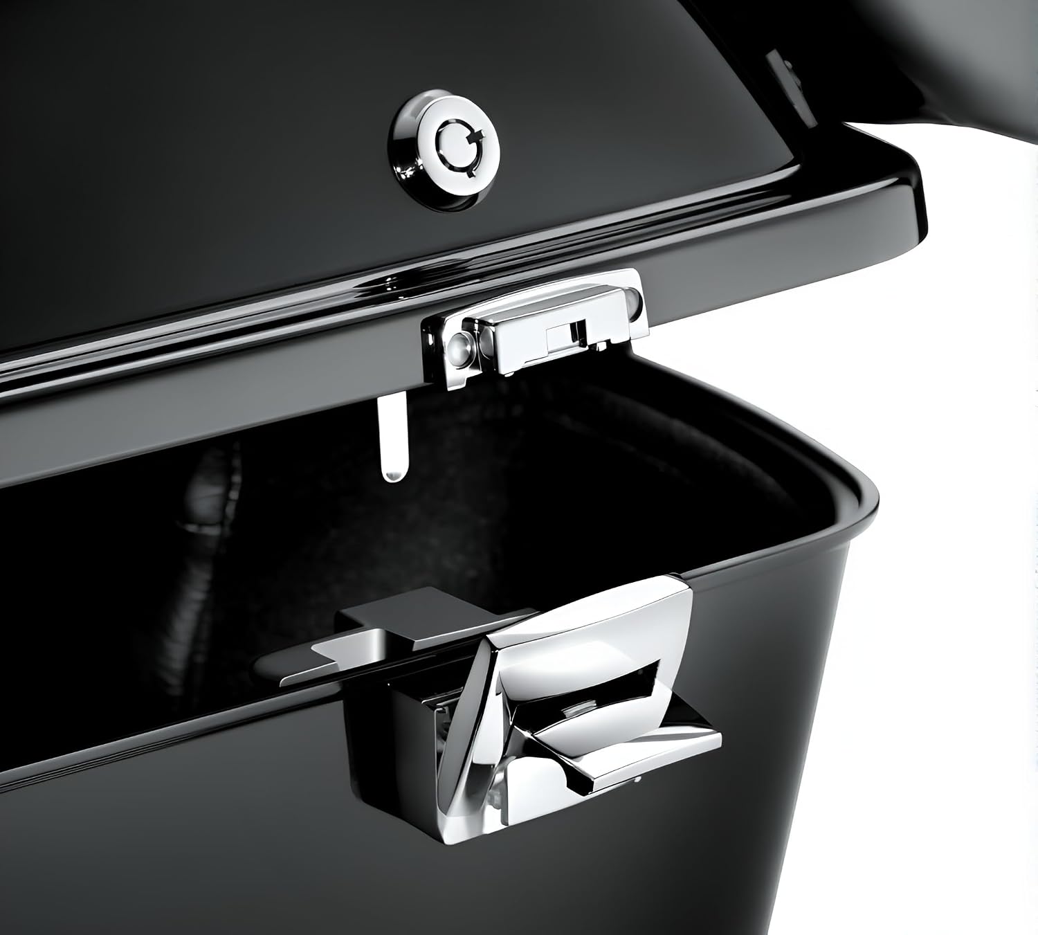 Tour Pack Trunk Lock & Keys with Latches, Spacers, Lid Catch, Chrome image 5