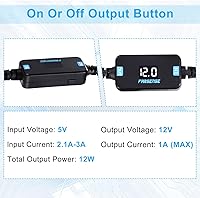 Vista 6 de FARSENSE Cable de alimentación USB CC de 5 V a 12 V (3 pies), adaptador USB C a CC de 12 V con conector de CC de 0.217 x 0.098 in