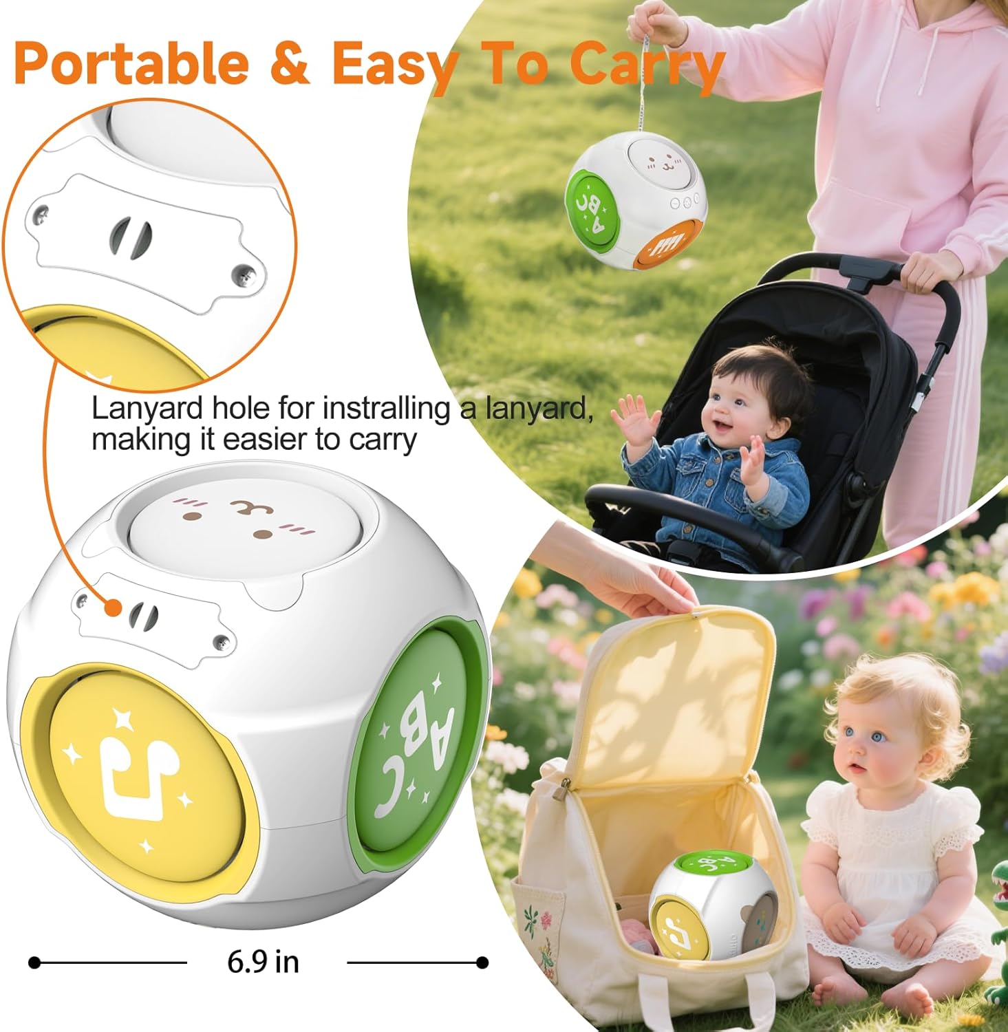 Bilingual Baby Toys Musical Learning Cube Educational Learning Toy for 1 Year Old, Toddler Activity Cube with Music & Lights for 6-9-12-18 Months Babies Infants, First Birthday Gift for Boys Girls