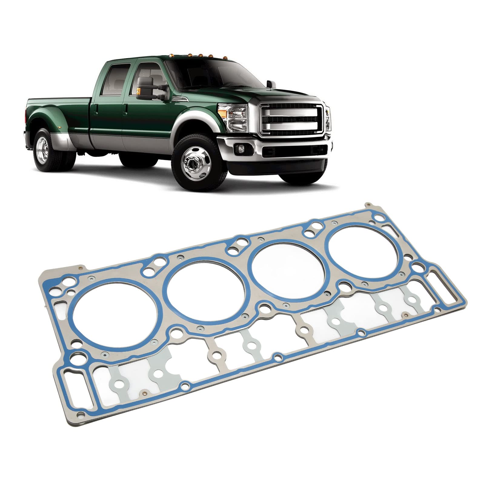 Junta de culata Torvex, sello de culata de motor de metal de 18 mm KC3Z-6051-A compatible con 6.0L 2003-2005